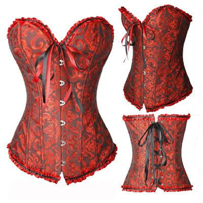 X Women steampunk clothing gothic Plus Size Corsets Lace Up boned Bustier Waist Cincher Body shaper corselet S-6XL