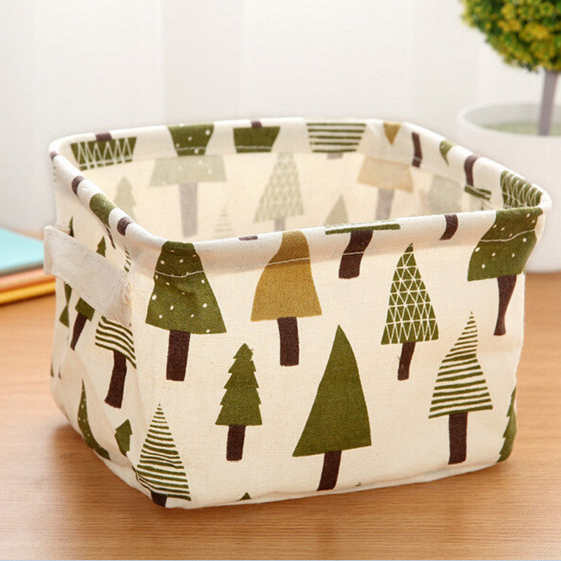 Online discount shop Australia - Cotton Linen Home Storage Box Clothes Organizer Folding Office Desk Organizer 5 Colors Makeup Organizer for Cosmetics