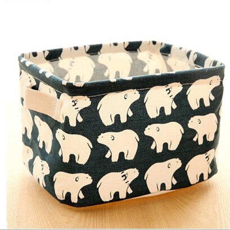 Online discount shop Australia - Cotton Linen Home Storage Box Clothes Organizer Folding Office Desk Organizer 5 Colors Makeup Organizer for Cosmetics