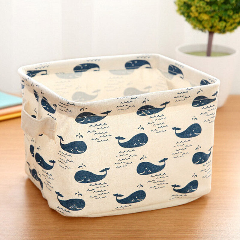Online discount shop Australia - Cotton Linen Home Storage Box Clothes Organizer Folding Office Desk Organizer 5 Colors Makeup Organizer for Cosmetics