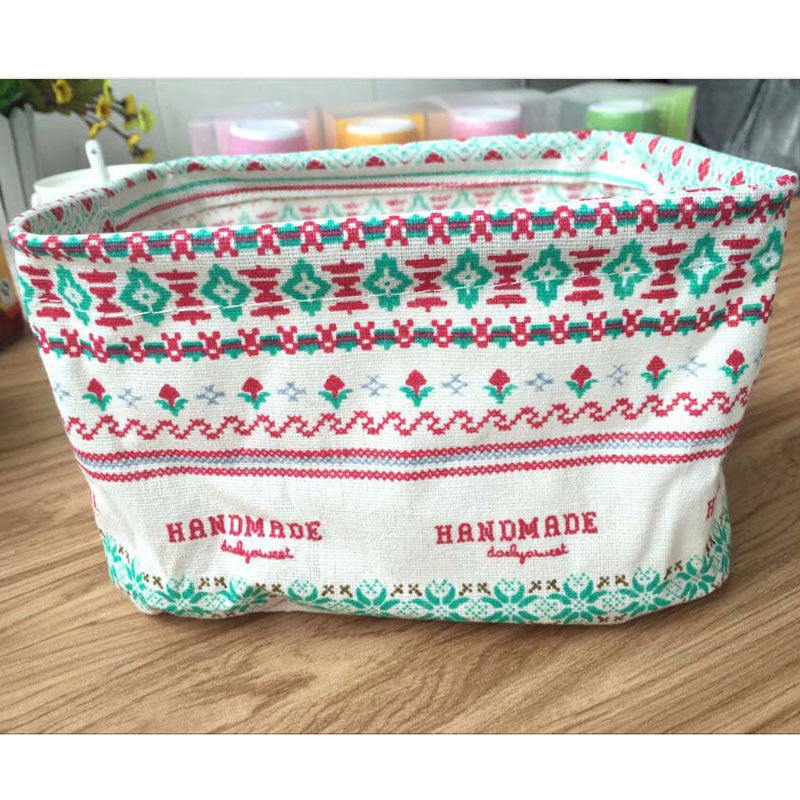 Online discount shop Australia - Cotton Linen Home Storage Box Clothes Organizer Folding Office Desk Organizer 5 Colors Makeup Organizer for Cosmetics