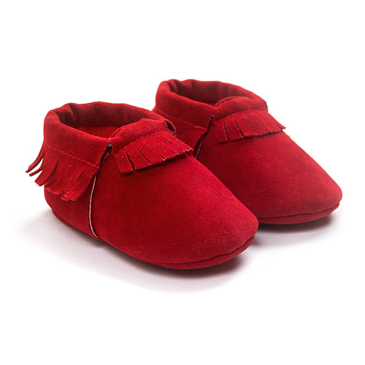 PU Suede Leather born Baby Boy Girl Baby Moccasins Soft Moccs Shoes Bebe Fringe Soft Soled Non-slip Footwear Crib Shoes