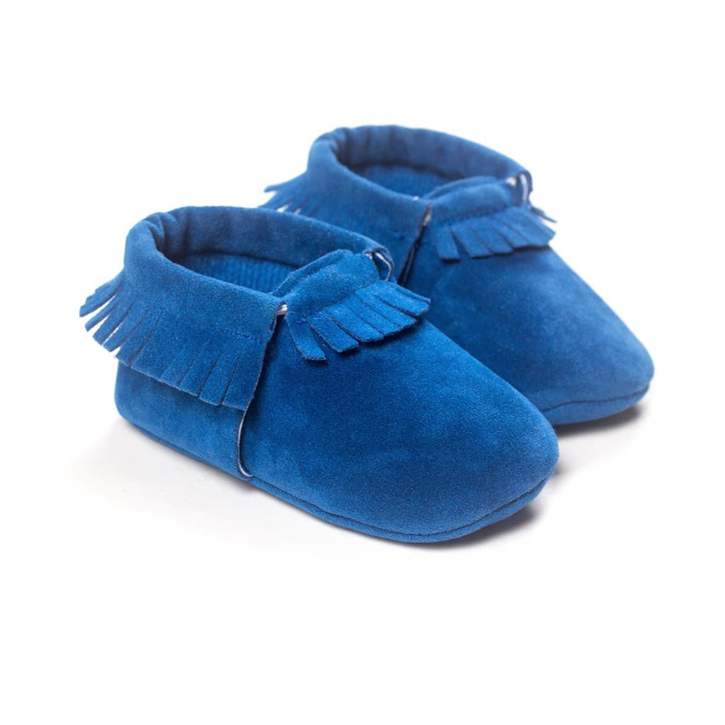 PU Suede Leather born Baby Boy Girl Baby Moccasins Soft Moccs Shoes Bebe Fringe Soft Soled Non-slip Footwear Crib Shoes