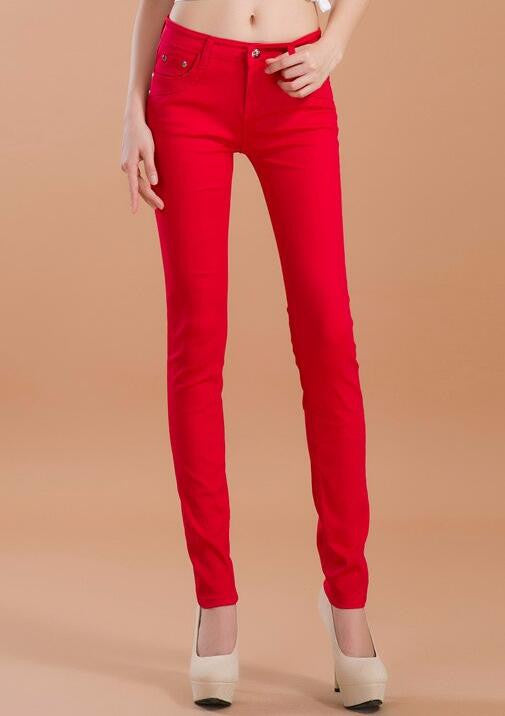 Online discount shop Australia - high waist jeans women fashion style Casual Candy Color Pencil Legging Skinny Pants Trousers jeans for Women hot new