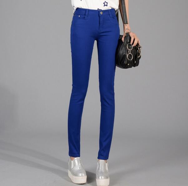 Online discount shop Australia - high waist jeans women fashion style Casual Candy Color Pencil Legging Skinny Pants Trousers jeans for Women hot new