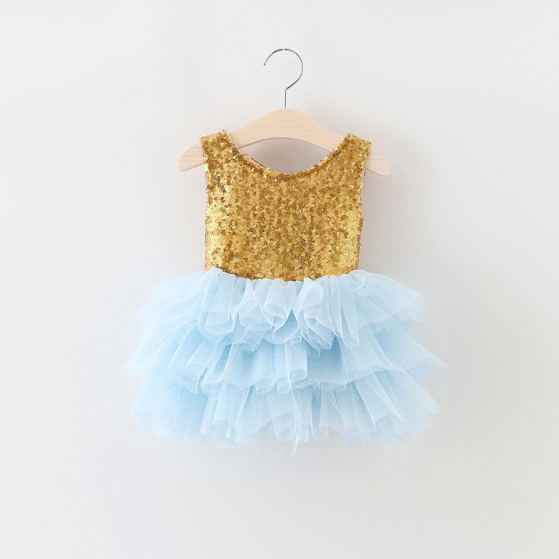 Retail Girl's summer fasion sequins bowknot dress , costumes kids , girls tutu dress , BW22 - CelebritystyleFashion.com.au online clothing shop australia