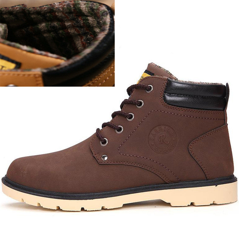 Online discount shop Australia - Keep Warm Men Boots High Quality pu Leather Casual Boots Working Fahsion Boots Essential Shoes