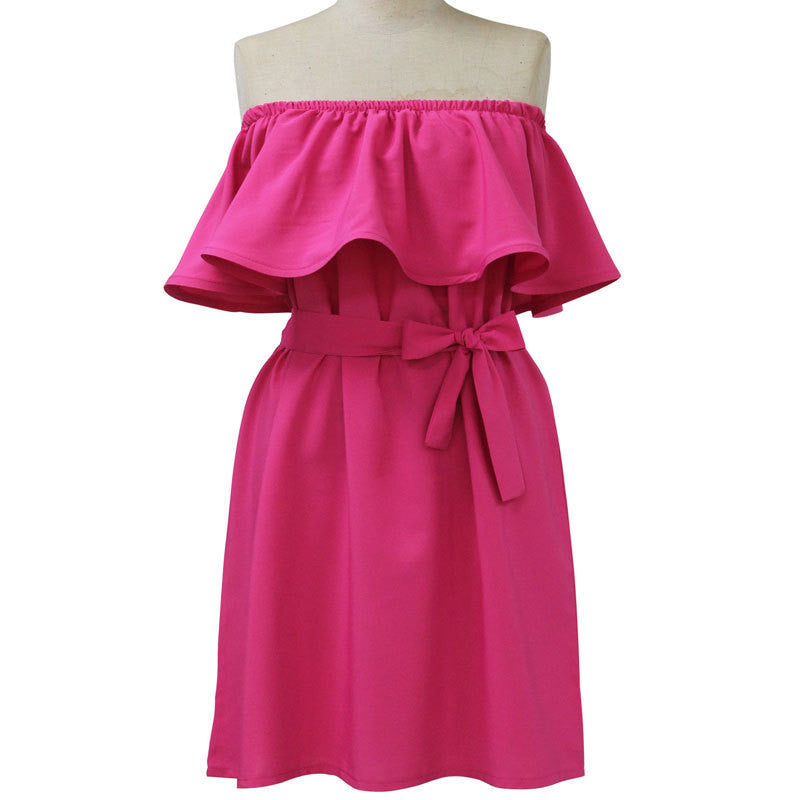 Ruffle Summer Dress Party Elegant White Dress Women Vestidos Slash Neck Dresses For Women Sundress Beach Dress Vestido Plus Size