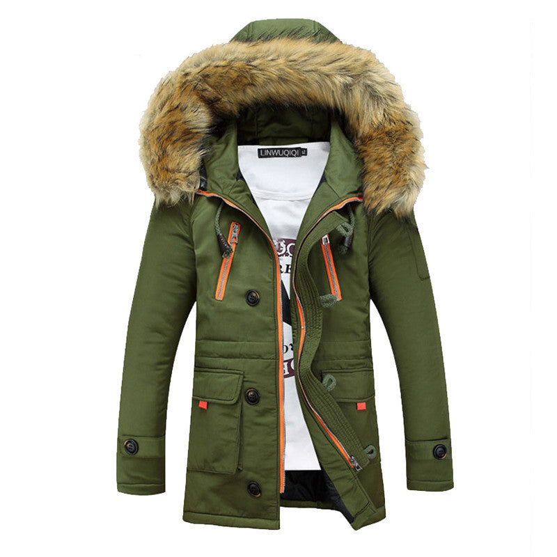 Online discount shop Australia - Men Parka Men's Long Hooded Warm Casual Couple Coats S-3XL MWM981