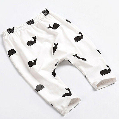 Baby Kids Boys Girls Pants Children Cartoon Whale 100% Cotton Pants Trousers Leggings - CelebritystyleFashion.com.au online clothing shop australia