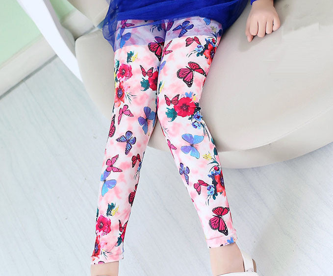 girl pants printing Flower girls leggings Toddler Classic Leggings 2-14Ybaby girls leggings kids leggings - CelebritystyleFashion.com.au online clothing shop australia