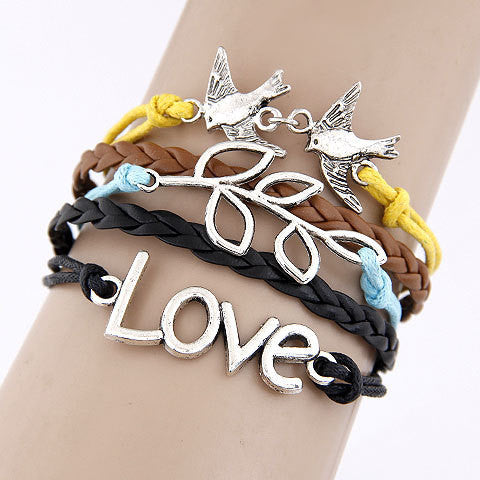 Online discount shop Australia - Charm Vintage Multilayer Charm Leather Bracelet Women Owl Cross Believe Bracelets Cheap Statement Jewelry Lady Best Friends Gift