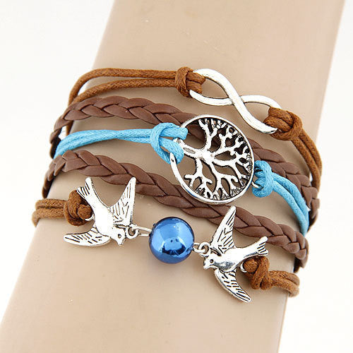 Online discount shop Australia - Charm Vintage Multilayer Charm Leather Bracelet Women Owl Cross Believe Bracelets Cheap Statement Jewelry Lady Best Friends Gift
