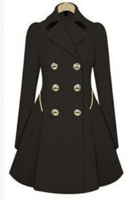 Style Brand Women Long Trench Coat Plus Size Beige Slim