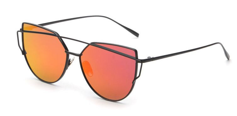 New Women 6 Colour Luxury Flat Top Cat Eye Sunglasses Women Twin Beam Sunglasses Double-Deck Alloy Frame UV400 M195 - CelebritystyleFashion.com.au online clothing shop australia