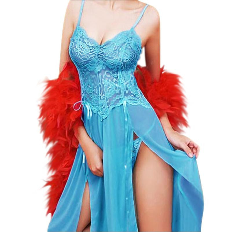 Online discount shop Australia - Embroidery Women Underwear plus size lace sexy panties Sexy Lingerie Set Lady Print Perspective Lure Pajamas #LSN