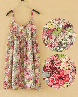 Online discount shop Australia - Fashion Summer O-Neck Sleeveless Print Floral Vestidos Women Mini Sexy Beach Spaghetti Strap Mori Girl Dresses