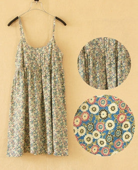 Online discount shop Australia - Fashion Summer O-Neck Sleeveless Print Floral Vestidos Women Mini Sexy Beach Spaghetti Strap Mori Girl Dresses