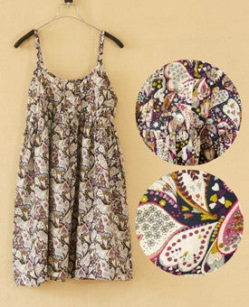 Online discount shop Australia - Fashion Summer O-Neck Sleeveless Print Floral Vestidos Women Mini Sexy Beach Spaghetti Strap Mori Girl Dresses