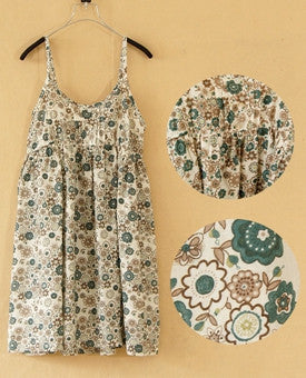 Online discount shop Australia - Fashion Summer O-Neck Sleeveless Print Floral Vestidos Women Mini Sexy Beach Spaghetti Strap Mori Girl Dresses