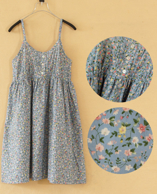 Online discount shop Australia - Fashion Summer O-Neck Sleeveless Print Floral Vestidos Women Mini Sexy Beach Spaghetti Strap Mori Girl Dresses