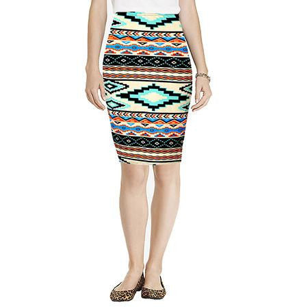 Summer Women's Pencil Skirt High Waist Floral Printing Midi Skirt 21 Colors