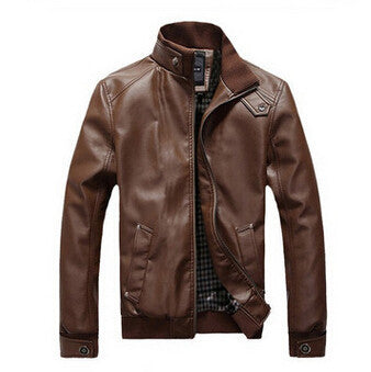 Online discount shop Australia - Man Leather clothing Fashion Pu Clothing Stand Collar With Plush Men Jacket Thicken Coat Tops 45hfx