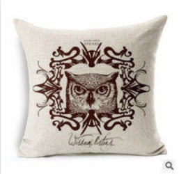 Online discount shop Australia - Hand-painted Animal Cushion Lion Wolf Bear Owl Cushion Decorative Pillow cushions without filling