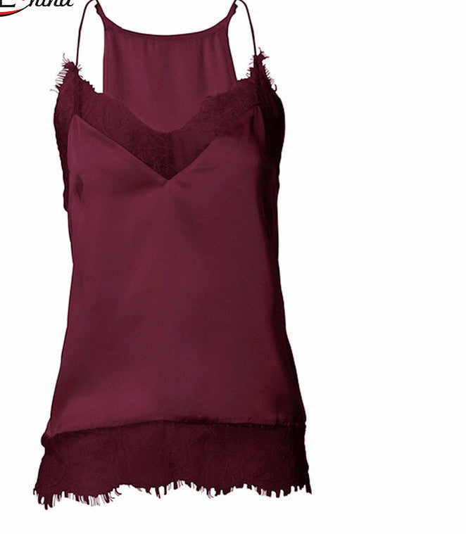 girl women lace tank top Sling Camo Vest Slim