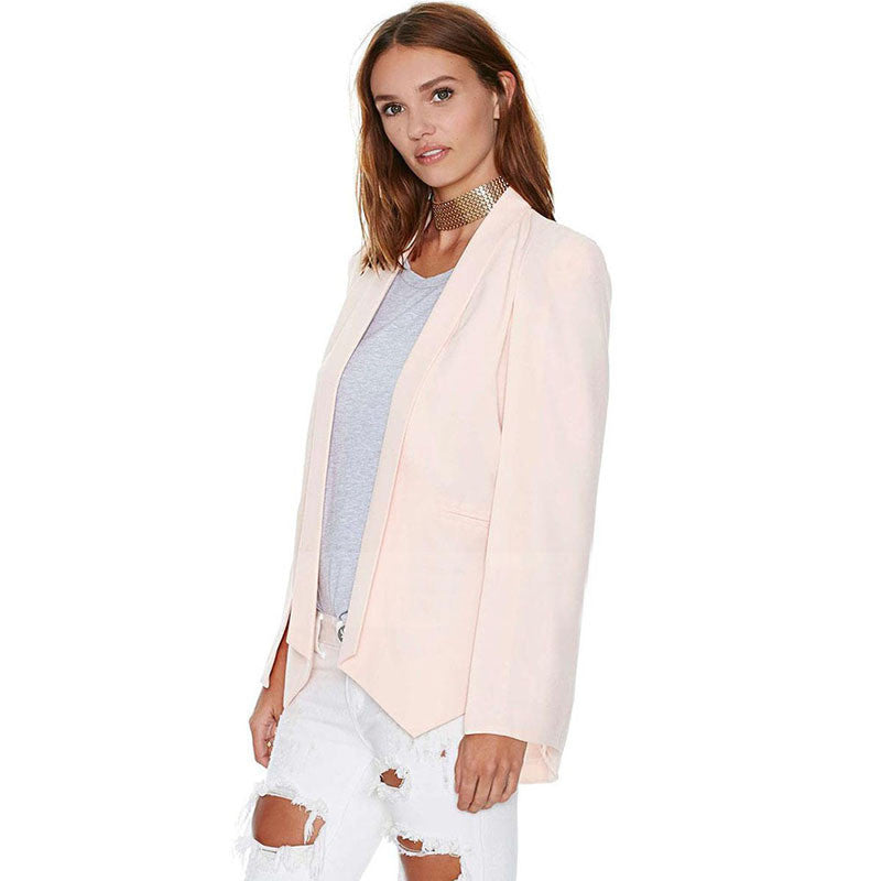 Online discount shop Australia - Fashion Women Long Sleeve Lapel Cape Casual Split Poncho OL Jacket Cloak Coat Blazer Suit