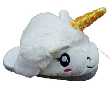Plush Shoes 1Pair Plush Unicorn Slippers for Grown Ups Warm Indoor Slippers Home slippers a230