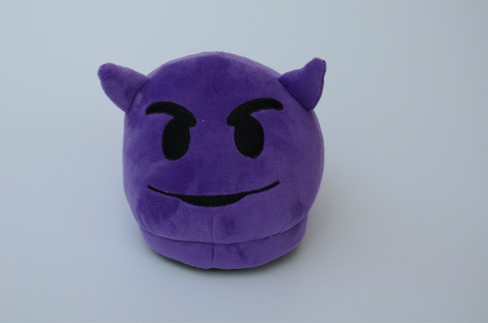 Online discount shop Australia - Emoji Shoes Yellow Cotton Plush Emoji Slippers Creative Funny Home Soft Shoes