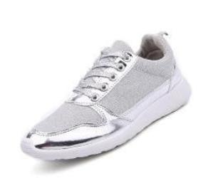 Size 36-41 Rubber Women casual shoes Gold Silver mesh woman breathable fashion sport shoes