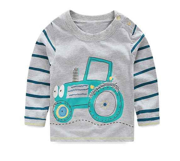 Online discount shop Australia - 1-6Y Boys T-shirt Kids Tees Baby Boy shirts cardigan blouse jacket Children sweater Long Sleeve 100% Cotton lion cars