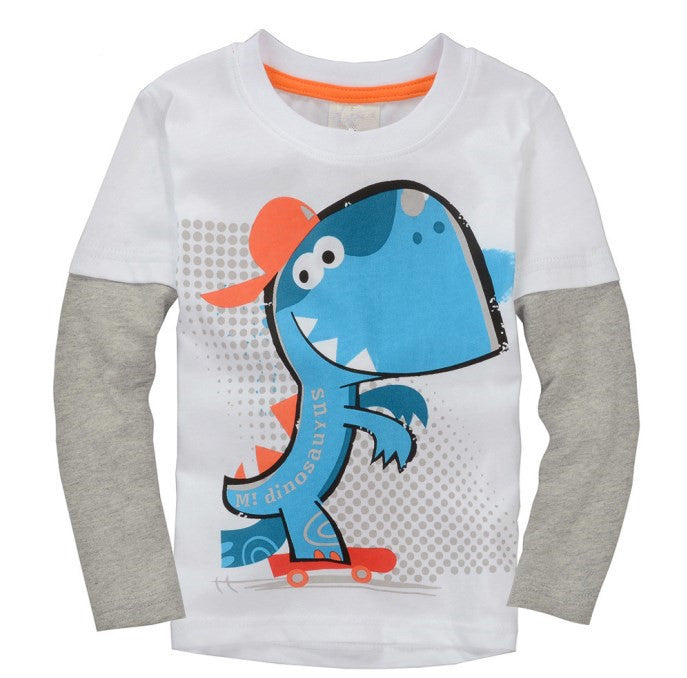 Online discount shop Australia - 1-6Y Boys T-shirt Kids Tees Baby Boy shirts cardigan blouse jacket Children sweater Long Sleeve 100% Cotton lion cars