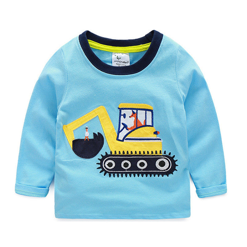 Online discount shop Australia - 1-6Y Boys T-shirt Kids Tees Baby Boy shirts cardigan blouse jacket Children sweater Long Sleeve 100% Cotton lion cars