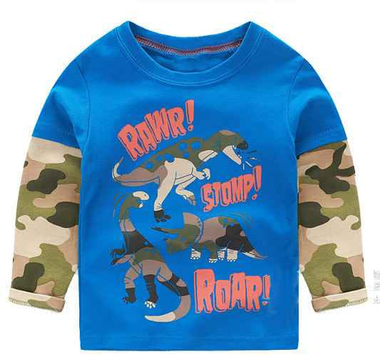 Online discount shop Australia - 1-6Y Boys T-shirt Kids Tees Baby Boy shirts cardigan blouse jacket Children sweater Long Sleeve 100% Cotton lion cars