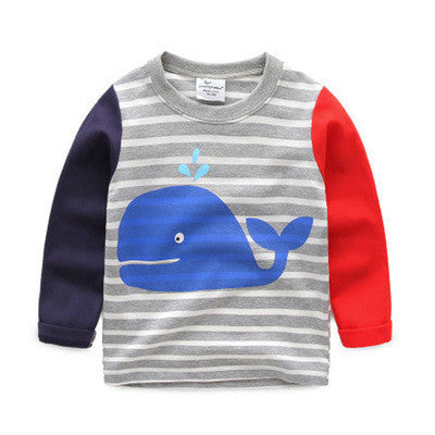 Online discount shop Australia - 1-6Y Boys T-shirt Kids Tees Baby Boy shirts cardigan blouse jacket Children sweater Long Sleeve 100% Cotton lion cars