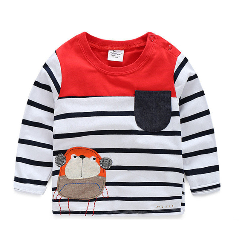 Online discount shop Australia - 1-6Y Boys T-shirt Kids Tees Baby Boy shirts cardigan blouse jacket Children sweater Long Sleeve 100% Cotton lion cars