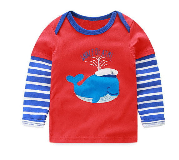 Online discount shop Australia - 1-6Y Boys T-shirt Kids Tees Baby Boy shirts cardigan blouse jacket Children sweater Long Sleeve 100% Cotton lion cars