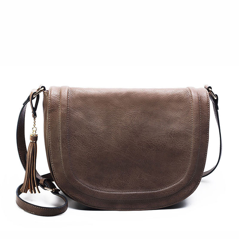 casual crossbody bag soft cover solid saddle tassel women messenger bags high quality shoulder bag for women - CelebritystyleFashion.com.au online clothing shop australia