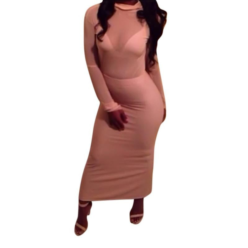 Women Top See Through Transparent Mesh Tee Long Sleeve T Shirt Slim Tops Tee