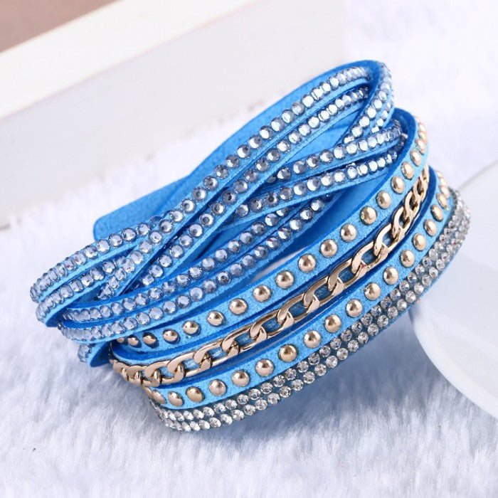 Fashion leather bracelet Punk Style Multilayer Bracelets & Bangles Rivet Bracelet For Women
