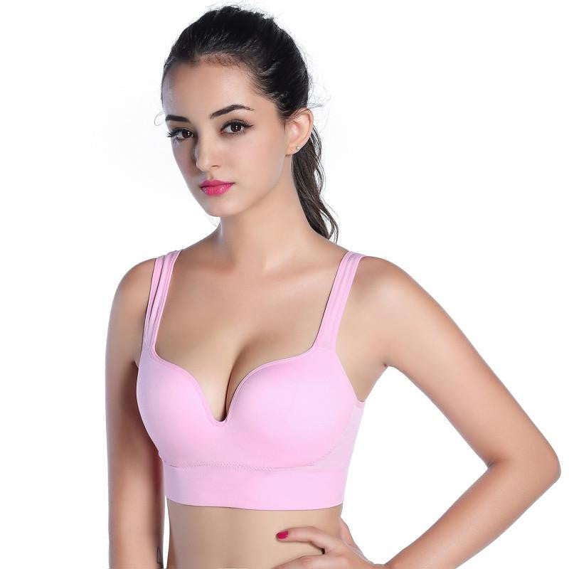 Online discount shop Australia - 6027 Women Bra Girl Fitness Racerback Bra Seamless Wireless Tank Top Shakeproof