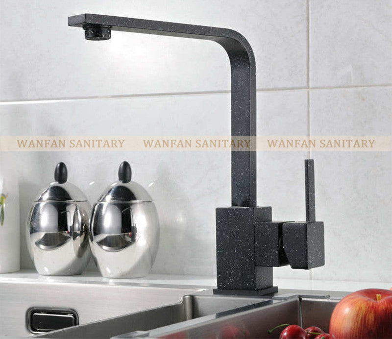 Polished Black Brass Swivel Kitchen Sinks Faucet 360 degree rotating Kitchen Mixer Tap GYD-7115R