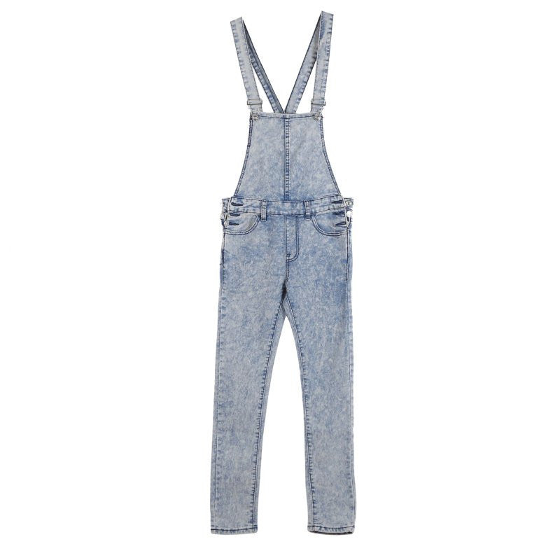 Women Jumpsuits Denim Overalls Skinny Lady Hole Loose Pants Jeans S/M/L/XL H34