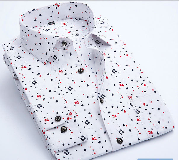 Brand Men Shirt Long Sleeve Floral Men Dress Shirt Brand Casual Shirt Men Clothes Mens Print Shirts - CelebritystyleFashion.com.au online clothing shop australia