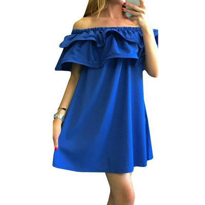 Online discount shop Australia - Fashion summer dresses off shoulder sexy women dress summer style new arrival beach dress casual dresses