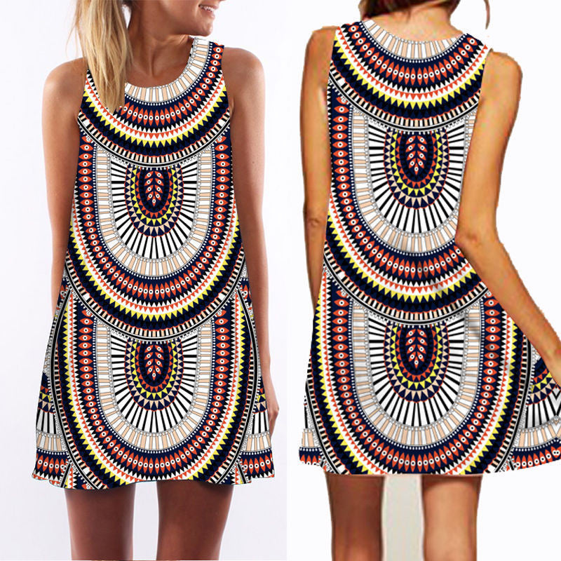 Online discount shop Australia - 3D vintage Print summer dress bohemian beach dress summer sundresses women dresses dashiki hippie boho vestidos plus size