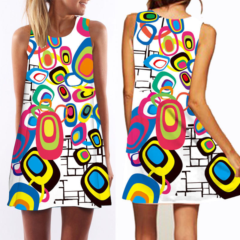 Online discount shop Australia - 3D vintage Print summer dress bohemian beach dress summer sundresses women dresses dashiki hippie boho vestidos plus size